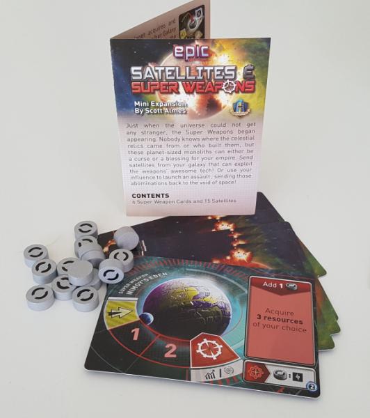 Tiny Epic Galaxies: Satellites & Super Weapons